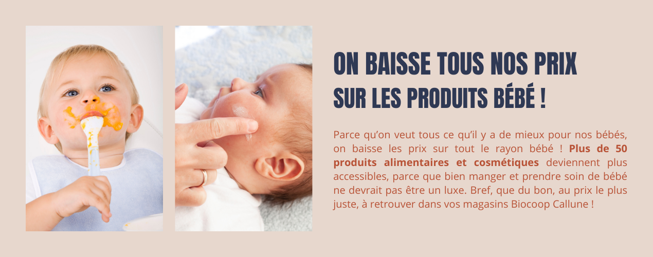 On baisse tous nos prix sur les produits bébé
