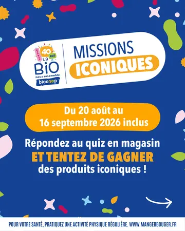 3 magasins - Jeu concours 40 ans Biocoop